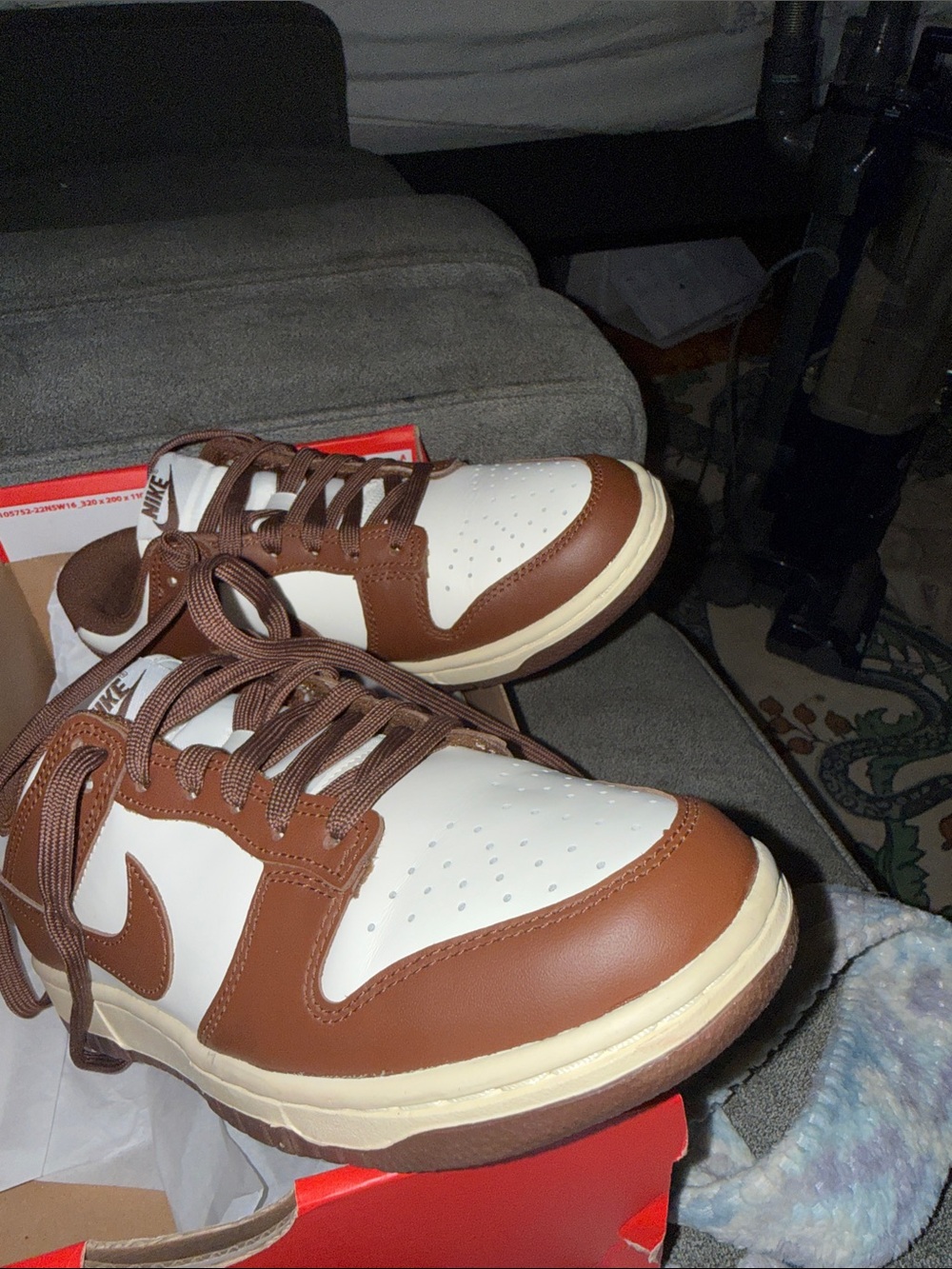 Nike Women’s Low-Top Sneaker — Brown & White Leather - Picture 7 of 9